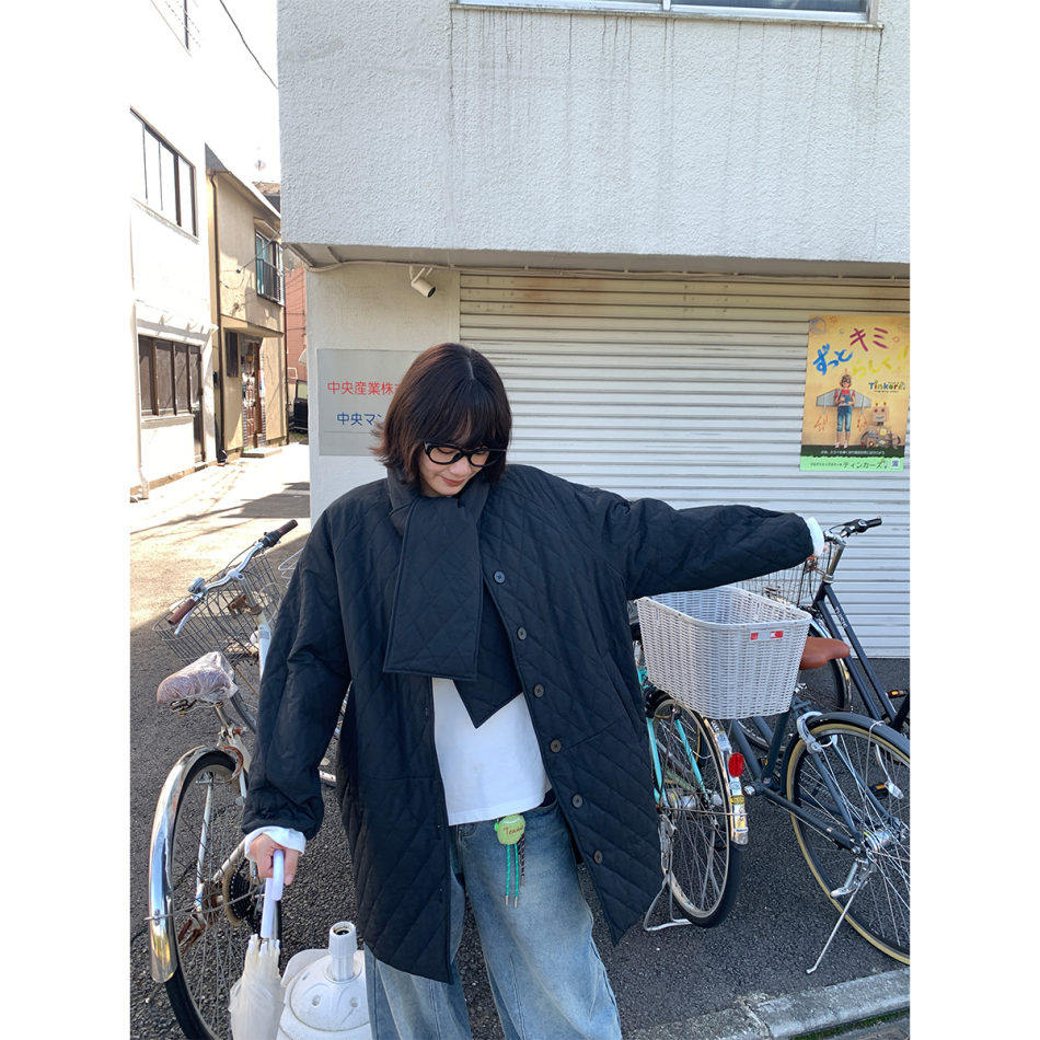 鹿与飞鸟[早安时间]小菱格不厚重|三色加绒南瓜棉服送围巾6252,淘宝优惠券,粉丝福利购,淘宝优惠卷