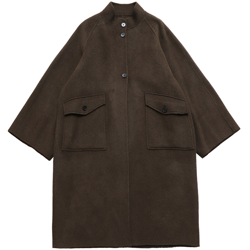 鹿与飞鸟“温暖壁炉”含莱赛尔&山羊绒&羊驼毛 长款羊毛大衣7231,淘宝优惠券,粉丝福利购,淘宝优惠卷