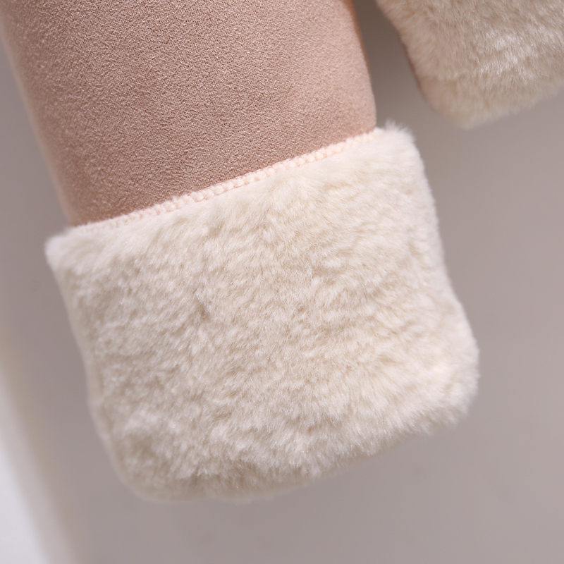 初黎旗舰店鹿皮绒外套女短款秋冬季新款小个子小香风皮毛一体羊羔绒加厚1