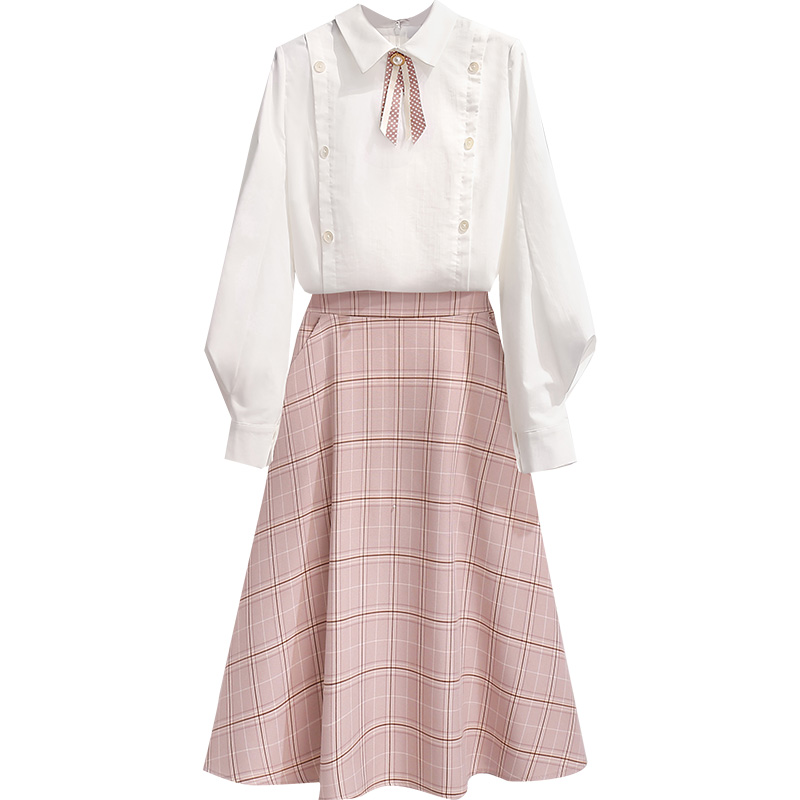 初黎旗舰店秋装连衣裙年新款减龄显瘦御姐气质轻熟风女神范裙子两件套装3