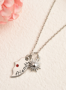 闺蜜超仙三人项链星星月亮太阳