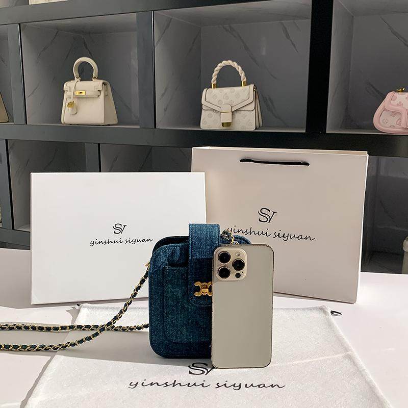 小众牛仔布精致牛仔包女士手机包斜挎小包2025新款凯旋门复古单肩,淘宝优惠券,粉丝福利购,淘宝优惠卷