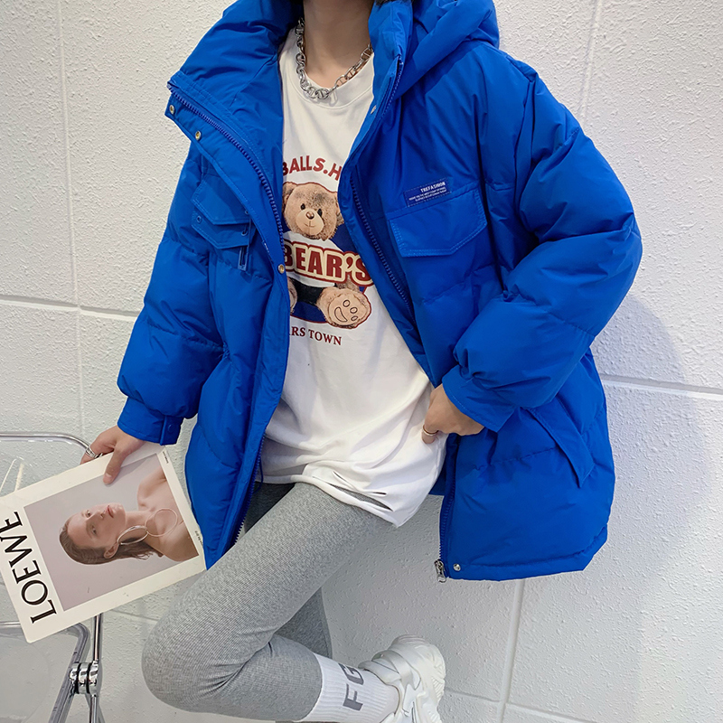 羽绒服女中长款外套冬连帽白鸭绒 拾陌羽绒服