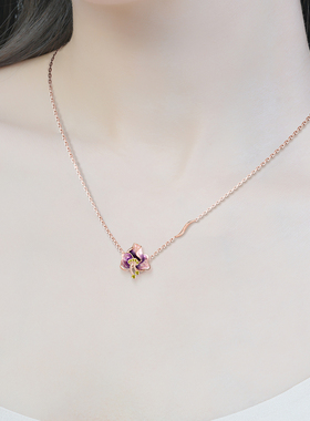 S925银鸢尾花nü莫桑石镶钻