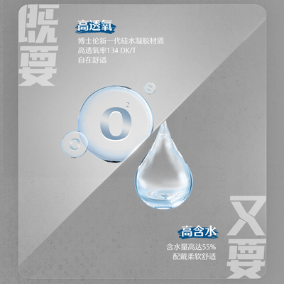 博士伦ULTRA奥澈硅水凝胶日抛30片装*2盒隐形眼镜官方旗舰店正品