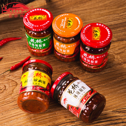 花桥牌辣椒酱桂林三宝蒜蓉辣椒酱下饭菜拌面拌饭酱正宗广西特产 - 图0