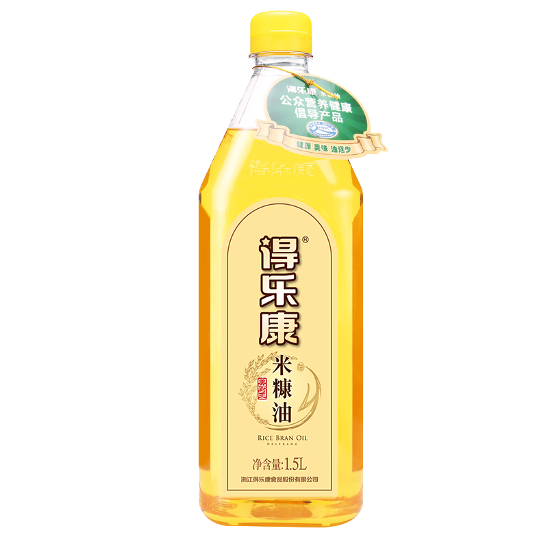 得乐康米糠油稻米油美厨王小瓶食用油1.5L*6瓶整箱装团购送礼烧烤 - 图3