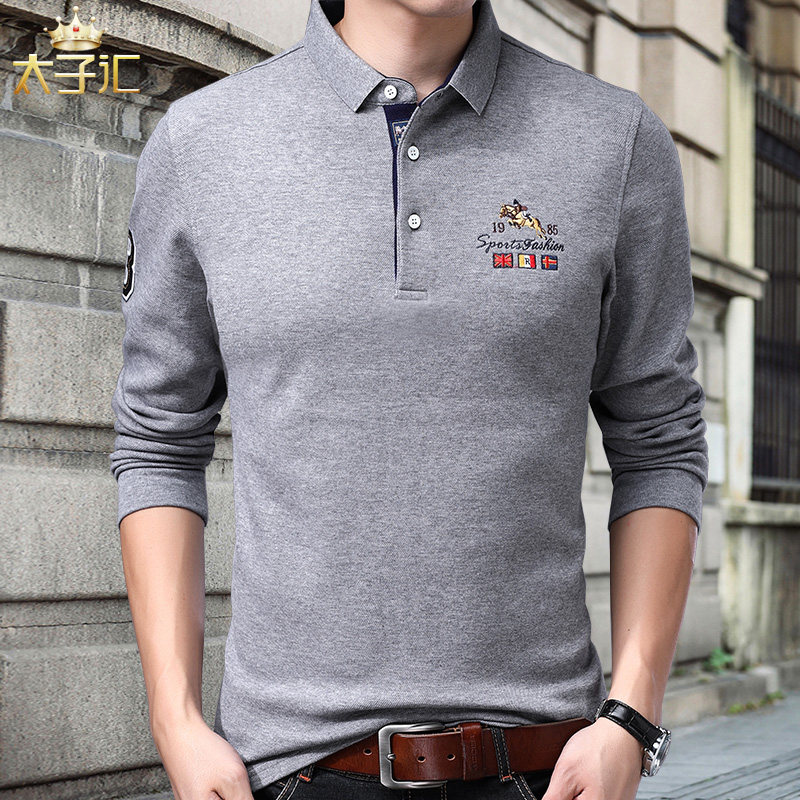 男装秋冬款潮牌男加厚长袖土polo衫 太子汇T恤