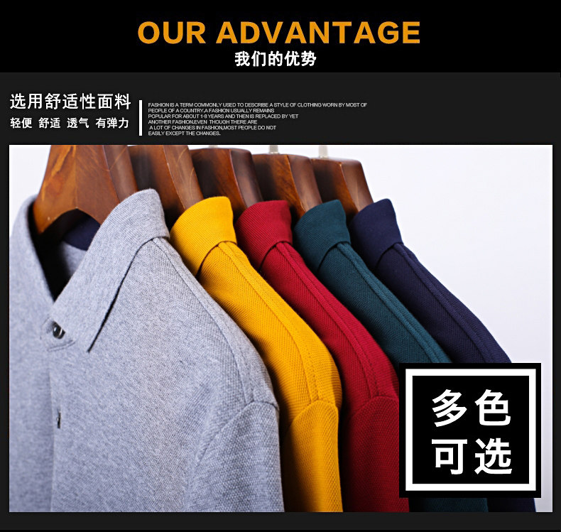 男长袖polo保罗衫翻领纯棉男装带领 太子汇T恤