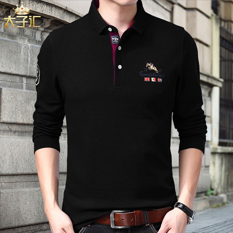 男装秋冬款潮牌男加厚长袖土polo衫 太子汇T恤