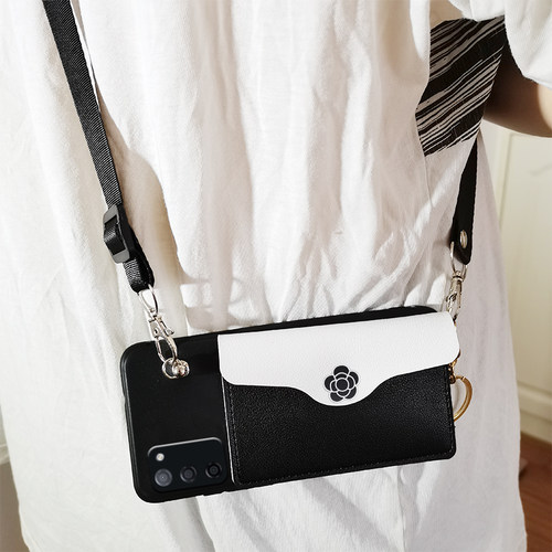 适用于OPPOA56手机壳斜跨背带挂绳PFVM10保护套软壳a56零钱包卡包手机套软壳挂脖 - 图1