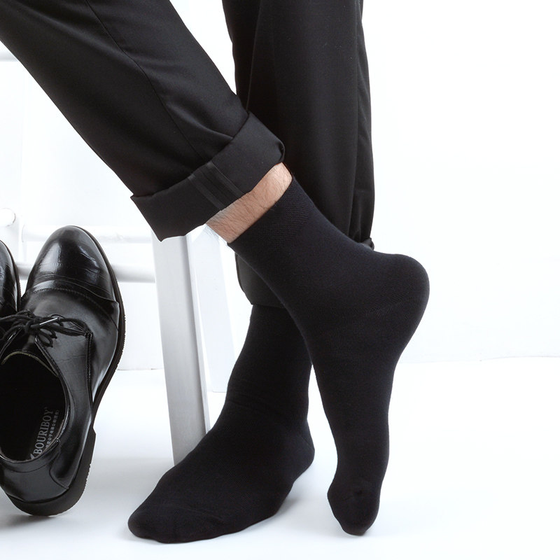 浪莎男士中筒纯棉防臭吸汗秋季长袜 衣庄服饰专营短袜/打底袜/丝袜/美腿袜