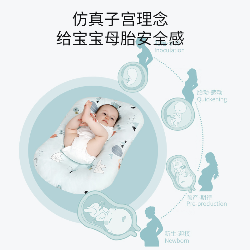 蒂乐旗舰店蒂乐床中床婴儿床新生儿哄睡防惊跳子宫仿生床夏季睡觉安全感神器1
