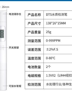 石斑鱼tds水质检测笔高精度