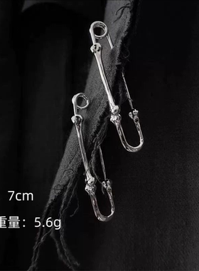 原创小众设计自主宫下贵裕风格骨头别针胸针回形针装饰日潮