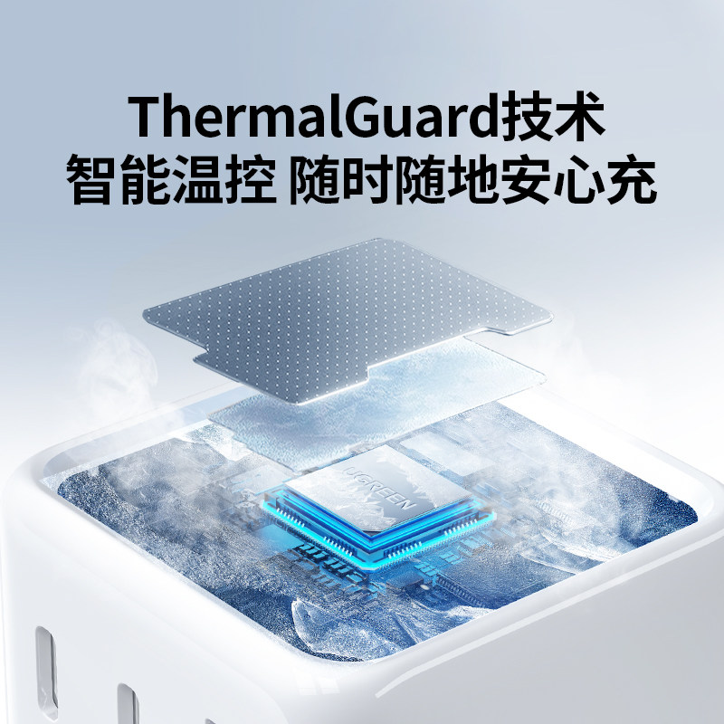 绿联氮化镓充电器头三口35W多口适用苹果17快充头iPhone17ProMax/16/15/Air华为手机USB/双Type-C插头,淘宝优惠券,粉丝福利购,淘宝优惠卷