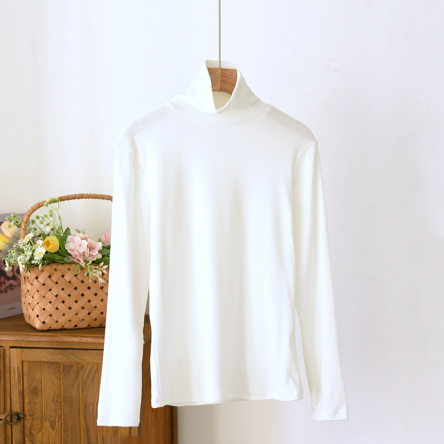 秋冬季高领德绒上衣女简约纯色圆领套头秋衣内穿打底衫单件上装,淘宝优惠券,粉丝福利购,淘宝优惠卷