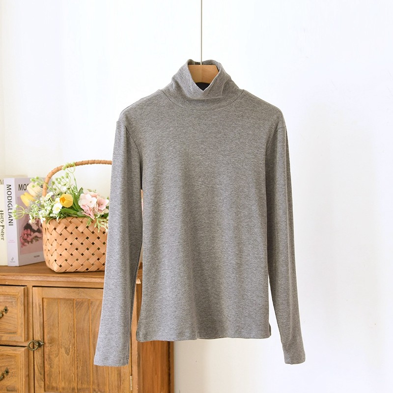 秋冬季高领德绒上衣女简约纯色圆领套头秋衣内穿打底衫单件上装,淘宝优惠券,粉丝福利购,淘宝优惠卷