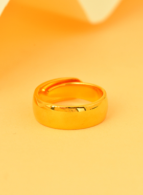 金包银亮面泥鳅背戒指