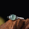 Natural grade A high ice jade egg ring live mouth