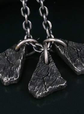 幸运石头纯银吊坠男女通用