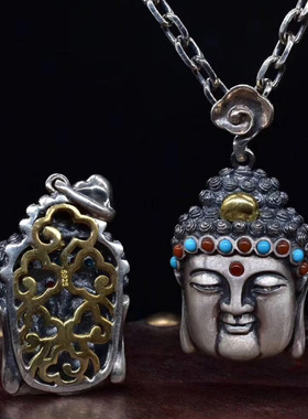 无量寿佛纯银饰品吊坠戒指