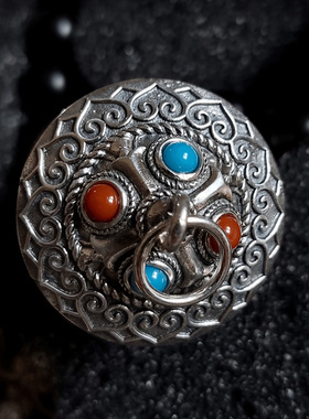 转筒纯银挂件可转动男女