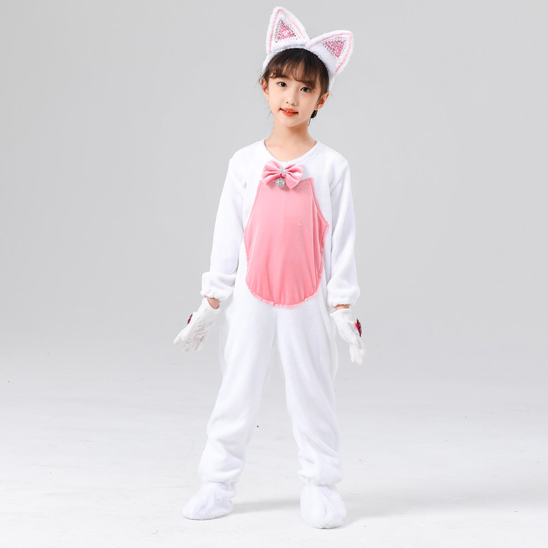 儿童动物演出服小猫咪表演服学猫叫连体纱裙舞台服波斯猫卡通舞蹈