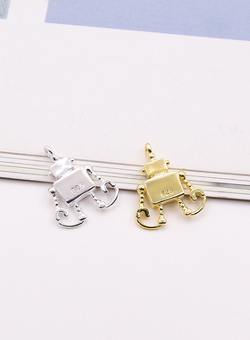 diy纯银卡通手工耳饰迷你小吊坠