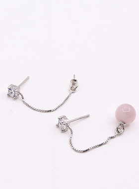 s925纯银手工diy耳环托盘盒子链