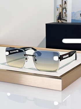 欧美无框方形显瘦女遮阳百搭墨镜