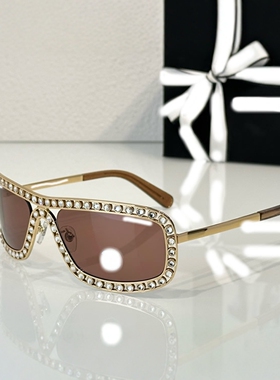 方形显瘦欧美镶钻奢华女太阳眼镜