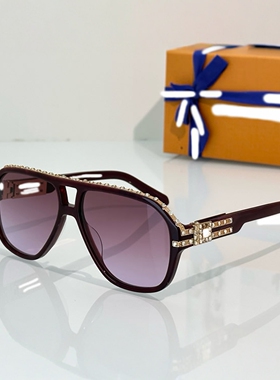 欧美男女方形镶钻奢华显瘦太阳镜