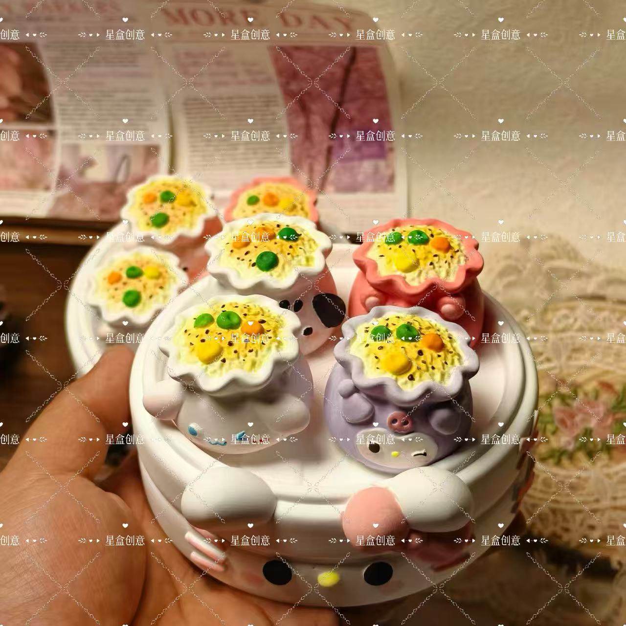 三丽鸥蒸笼石膏娃娃儿童玩具彩绘白模填色礼物小笼包烧麦大号蒸笼,淘宝优惠券,粉丝福利购,淘宝优惠卷