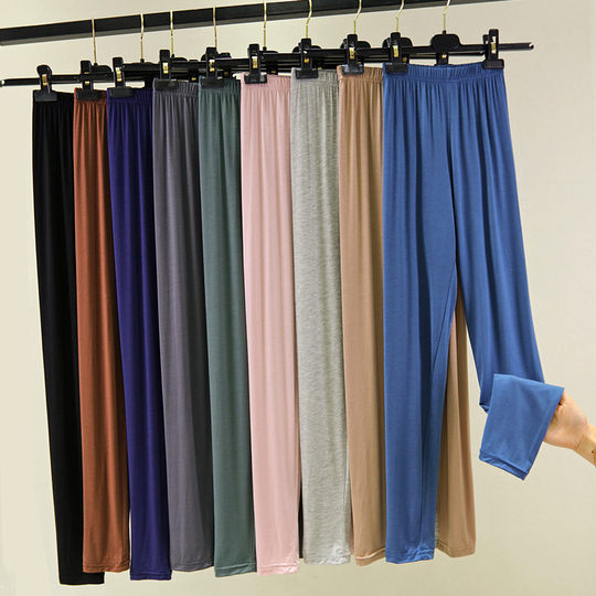 夏季薄款莫代尔打底裤女高腰纯色修身内穿秋裤弹力紧身九分裤秋裤