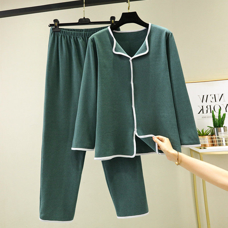 秋冬德绒贴身长袖保暖睡衣睡裤两件套女士宽松加绒加厚家居服套装,淘宝优惠券,粉丝福利购,淘宝优惠卷