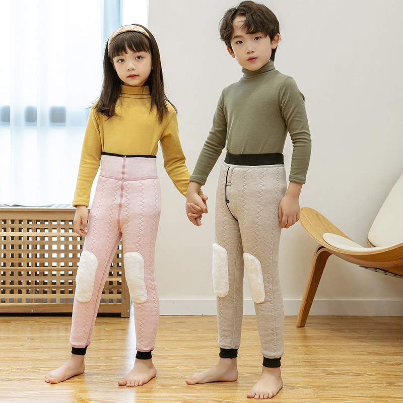 儿童蚕丝棉裤内穿加绒加厚男童女童冬季保暖裤小中大童宝宝打底裤,淘宝优惠券,粉丝福利购,淘宝优惠卷