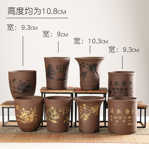多肉花盆陶瓷小号个性创意清新办公室摆件简约绿植大花盆特价包邮 - 图2