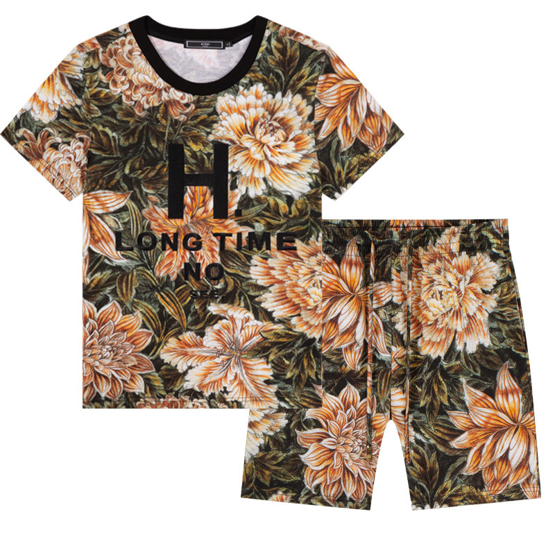 gxg夏季男士短袖短裤纯棉套头睡衣 gxg内衣睡衣/家居服套装