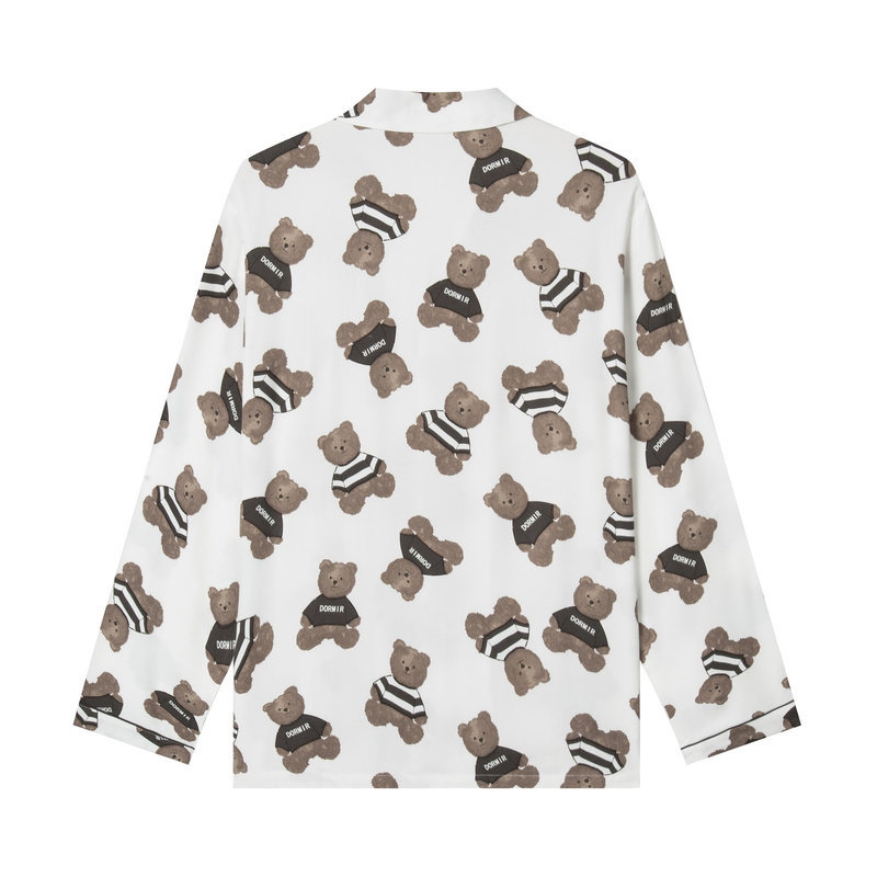 gxg男士夏天粘纤卡通熊长袖秋睡衣 gxg内衣睡衣/家居服套装