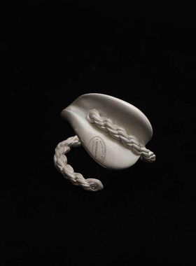 【K社制造】烧白绳索缠绕戒指 开口做旧中性 设计师品牌