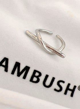 ambush男女925银冷淡风戒指