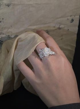 【K社制造】玫瑰手作戒指 开口可调节日常通勤小众简约