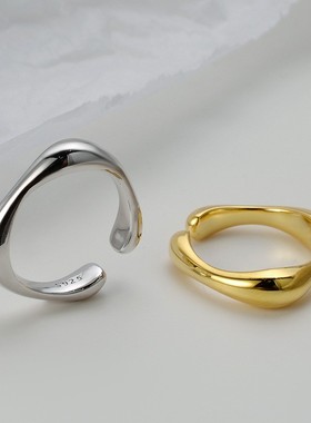 几何指环韩版活口光面