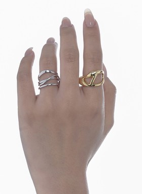 开口戒指食指镂空缠绕