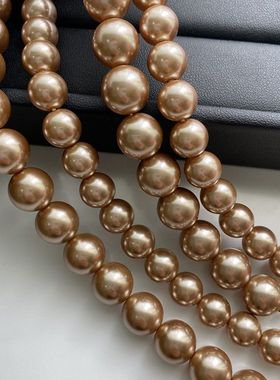 网红fever同款796焦糖色珍珠项链秋冬百搭毛衣链ins少女颈链