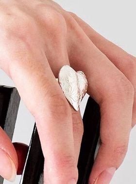 复古雕花卷草纹爱心戒指日韩立体雕花桃心爱心戒指