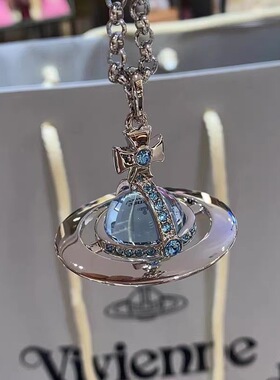 项链星球中号立体10mm项链orb飞碟吊坠锁骨链