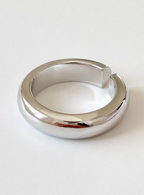 韩版素圈简约光面戒指时尚气质个性百搭冷淡风ins潮人指环手饰品