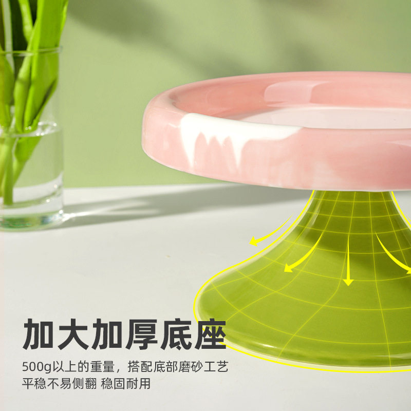 猫碗陶瓷猫食盆零食罐头盘大口径防黑下巴护颈慢食碗防打翻宠物碗,淘宝优惠券,粉丝福利购,淘宝优惠卷